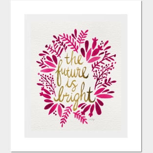 bright future pink Posters and Art